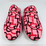 Gucci Princetown Horsebit Logo Print Pink Fabric Flat Loafer Mules Size EU 39 Photo 4