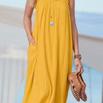 Sundance Size PXS XSP XS Petite Yellow Sea Breeze Maxi Dress Tank Photo 1