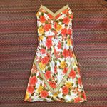 PLENTY ANTHROPOLOGIE 100% SILK HIBISCUS FLORAL RESORT WEAR DRESS Pink Photo 4