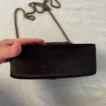 Anthropologie Anthropology Black Velvet Purse with Circle Faux Tortoise Handle/Shoulder Chain Photo 9