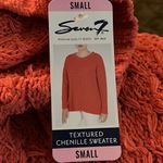 Seven7  Hibiscus Coral Textured Chenille Sweater NWT‎ Small #7M7800B Photo 9