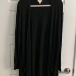 Maison Jules Madison Jules black long sweater lightweight around 37” length pockets Photo 1