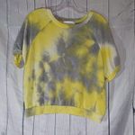 Painted Threads  Yellow and Gray Tie-Dye Women's Top Photo 0