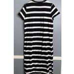 Time and Tru Cotton Black and White Striped Midi Shirt Dress Large Size undefined Photo 2