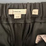 Vince  Pleated Cozy Azure Onyx Wool Knit Ankle Crop Pants Photo 5
