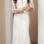 Azazie Mermaid Scoop Tulle Chapel Train Wedding Dress Photo 0