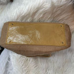 Kate Spade tweed wool burlap and patent leather large Slouchy Satchel tote Photo 11