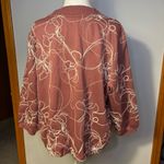 Chico's  Zenergy double knit embroidered Pullover Sweatshirt V Neck dusty rose Photo 7