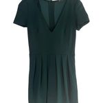 ZARA Short Sleeve V Neck Shorts Romper Lined Button Zip Back XS Green #3183 Photo 11