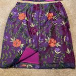 Finity Studio Silk Embroidered Skirt & Wrap Around Halter Neck Top Purple Sz 8 Photo 3