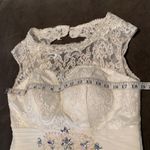 Women’s Ivory Dress & Matching Chiffon Jacket with beautiful detail Size L**READ Size L Photo 10
