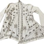 Lucky Brand  Cream Patterned Women's Cardigan Photo 3