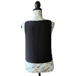 AQUA Black V-Neck Cropped Chiffon Top Women’s XS Goth Grunge Punk Moto Biker Photo 4