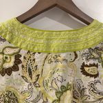Fenn Wright Manson Linen Paisley Sleeveless Top Green White Size L Photo 9