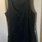 EXPRESS FINAL MARKDOWN  Black Fitted Sleeveless lace Tank Top large Photo 0