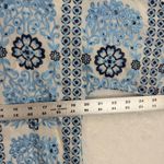 Boho Chic Embroidered Eyelet Tunic Top White Blue Floral Size S Small Blue Photo 1