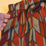 YA Los Angeles LARGE Multicolor Geometric Silk Joggers Loose Elastic Waist Pants Photo 5