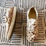 Crown Vintage Cow Slip On Shoes White Tan 10 Brown Photo 1