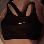 Nike  Women's Classic Dri Fit Black Sports Bra with White Logo Photo 0