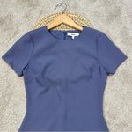 Likely Manhattan Mini Dress Bodycon Shortsleeve Crew Neck in Steel Blue Size 4 Photo 2