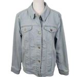 Liz Claiborne Denim Jacket Size Medium Light Wash Jean Jacket Trucker Jacket Photo 0