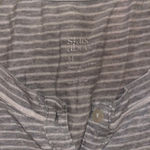 Stars Above Women Gray Striped Long Sleeve Pajama Jumpsuit Photo 3