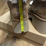 UGG  chestnut suede wool platform heeled ankle boots booties shoes new  Photo 4