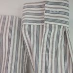 Charter Club  10P Oxford Charcoal Stripe Top Petite Photo 5