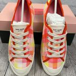 Kate Spade NEW  Tennison Pink Madras Plaid Fashion Sneakers Shoes Lace-Up 8.5 Photo 1