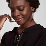 ZARA Hoodie Dress with Zip Black (Size XS) Photo 7