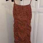 Papaya Terracotta Floral. Mini Dress Photo 0