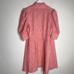 Hofmann Copenhagen Camille Vivid Pink Designer Puff Sleeve Mini Wrap Dress 34 Photo 10