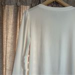 Gap  Maternity White Puff Shoulder Henley Long Sleeve Tee Shirt Size Large Photo 9