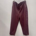 Ryegrass Women’s Size 14 Burgundy Faux Leather Ankle Pants High Rise Red Photo 3