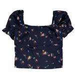 Gianni Bini  Jessica blouse small flower gardens cropped top on or off shoulder Photo 0