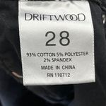 Driftwood  Jeans Jackie Lace Trim Raw-hem Slim Jeans Black Stretch Denim Size 28 Photo 8