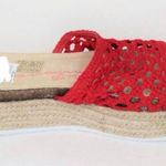 Vintage Havana with Red crochet uppers, slide on, S84 Size 6.5 Photo 10
