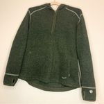 Kuhl Fleece Quarter Zip Hoodie Jacket Hunter Green Size L Photo 1