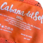 Cabana Del Sol Neon Orange Animal Print Bikini Top Strapless Swimsuit Small NWT Photo 8