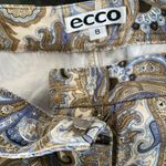 Ecco Paisley Brown Tan Wide Leg Pants Size 8 Photo 13