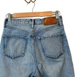 Moussy Vintage Glen Boy Straight High Waisted Barrel Jeans Size 26 Minimalist Blue Photo 9