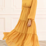 Rachel Parcell  Textured Yellow Tiered Maxi Dress Photo 0
