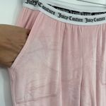 Juicy Couture Y2K Velour Joggers Womens Pants Sz M Pink Rhinestone Logo Lounge Photo 4