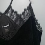 EXPRESS Velvet Lace Trim Slip Dress NWT Photo 3
