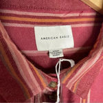 American Eagle  womens Button Up Stripe Shirt Ahh-mazingly Soft Size Medium NWT Photo 2