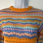 Princess Polly  Womens Size 4 Crochet Capri Mini Dress Orange Blue Stripe NWT Photo 5