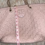 Tory Burch Beige Quilted Leather Marion Tote Photo 2
