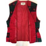 Susan Bristol VTG Red & Green Corduroy Tartan Plaid Appliqué Christmas V… Photo 4