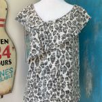 Anthropologie  Dolan Savannah Black & White Print Ruffle Top Photo 0