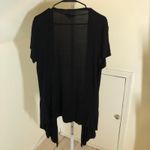 Urban Coco  EUC Women's Black Short Sleeve Longline Open Cardigan Sweater Size L Photo 4